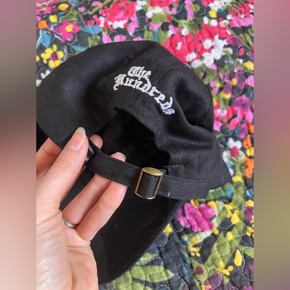 Cotton Black Rose Embroidered Cap - Picture 3 of 5